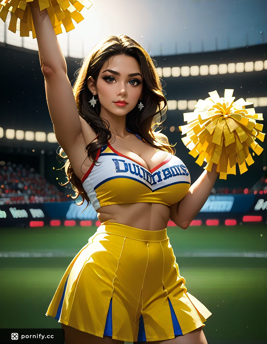 Hispanic Anime Cheerleader with Big Breasts 🔥🎀