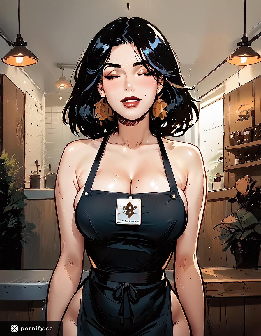 Asian MILF Barista in Hentai Style 👩‍🍳🎨
