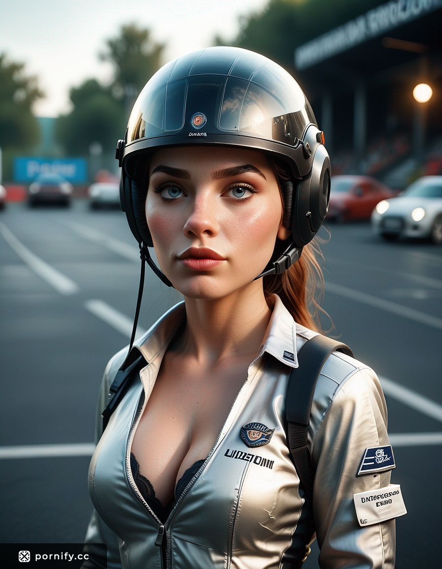 🚗🔥 Hyperrealistic Race Driver Babe - Back View