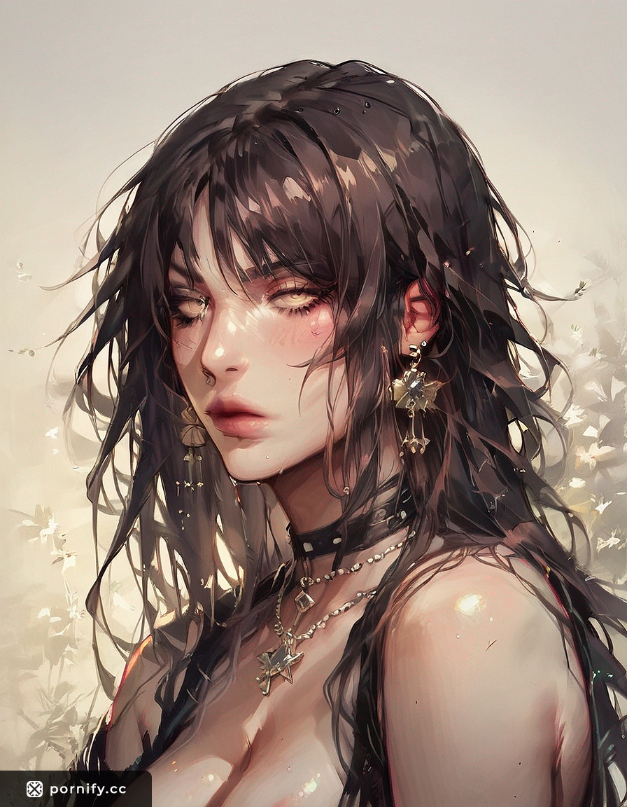 Brunette Curvy Nude Art - AI Hentai Painting 🎨🔥