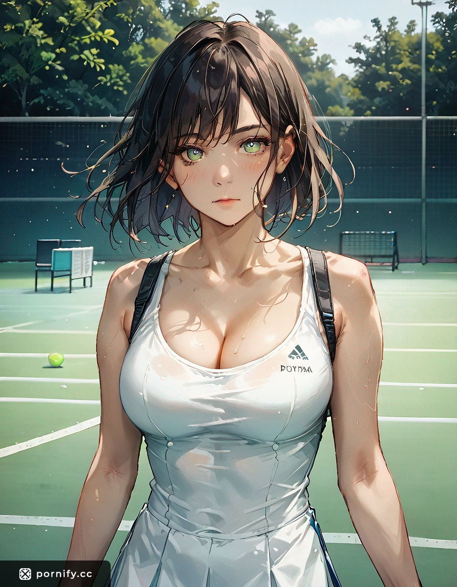 Anime Tennis Girl Painting - Slim East-West Figure